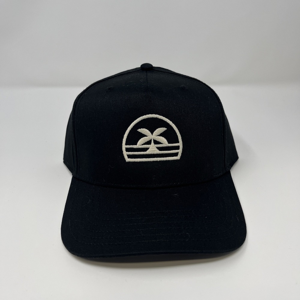 Sip Margs Palm Black Dad Hat One Size